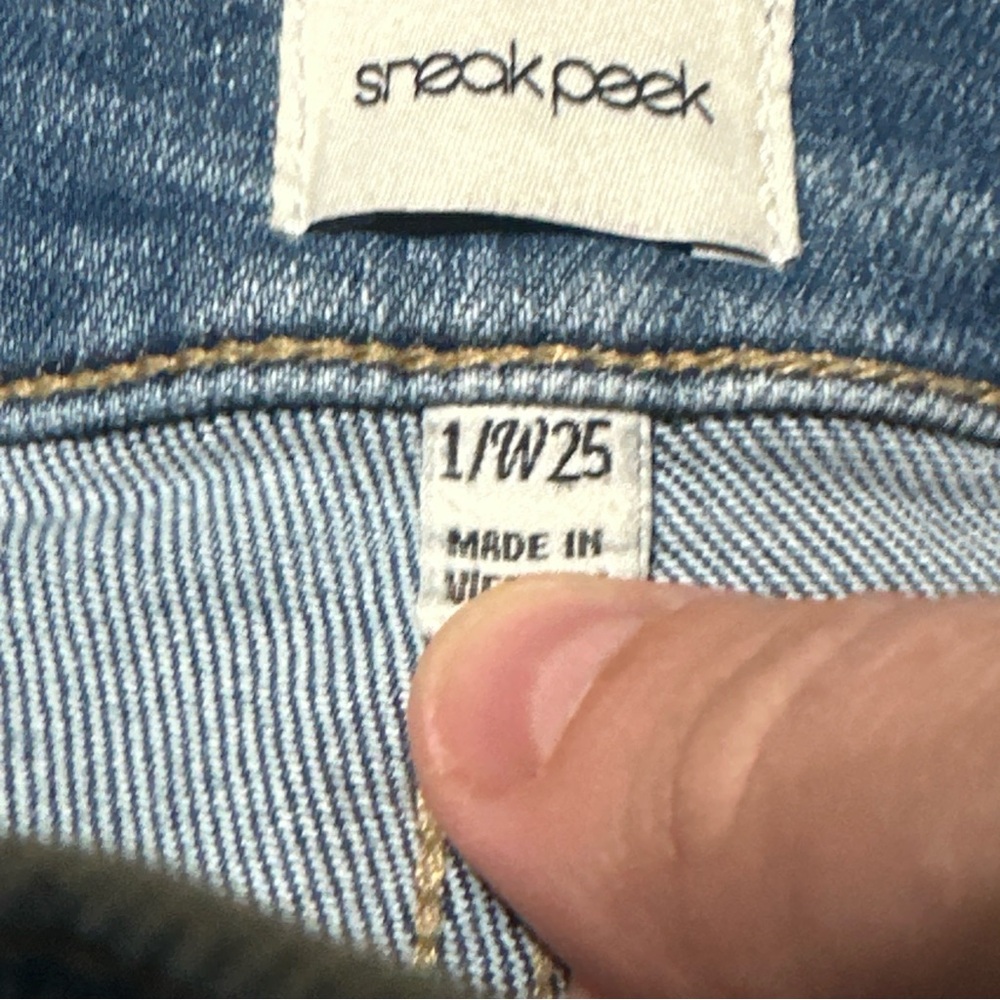 SOLD Sneak Peek Women’s Size 1 W25 Flare Jeans Light Wash Classic Casual - Picture 4 of 8